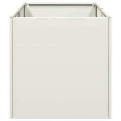 vidaXL Planter White 40x80x40 cm Cold-rolled Steel 4