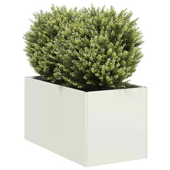 vidaXL Planter White 40x80x40 cm Cold-rolled Steel 1
