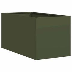 vidaXL Planter Olive Green 40x80x40 cm Cold-rolled Steel 2