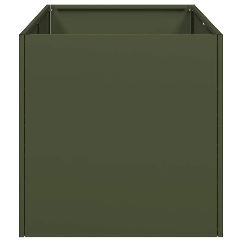 vidaXL Planter Olive Green 40x80x40 cm Cold-rolled Steel 4