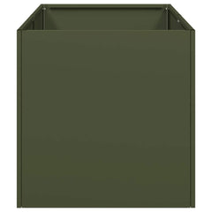 vidaXL Planter Olive Green 40x80x40 cm Cold-rolled Steel 4