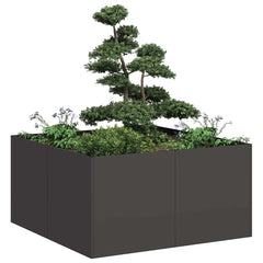 vidaXL Planter Black 80x80x40 cm Cold-rolled Steel 1
