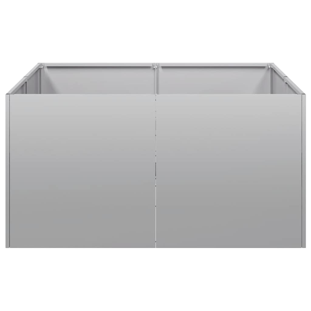 vidaXL Planter 80x80x40 cm Galvanised Steel 4