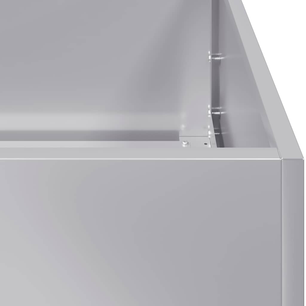 vidaXL Planter 80x80x40 cm Galvanised Steel 6