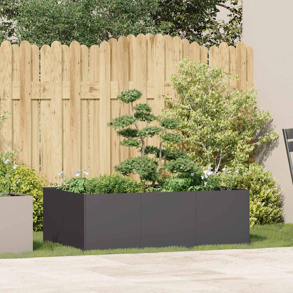 vidaXL Planter Black 120x80x40 cm Steel 3