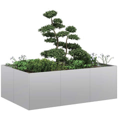 vidaXL Planter 120x80x40 cm Galvanised Steel 1