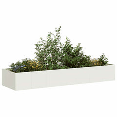 Planter 280x80x40 cm Steel White