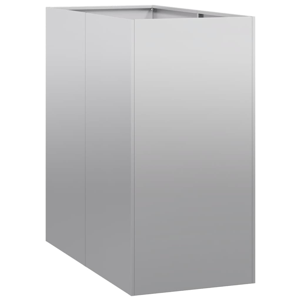 vidaXL Planter 40x80x80 cm Galvanised Steel 2