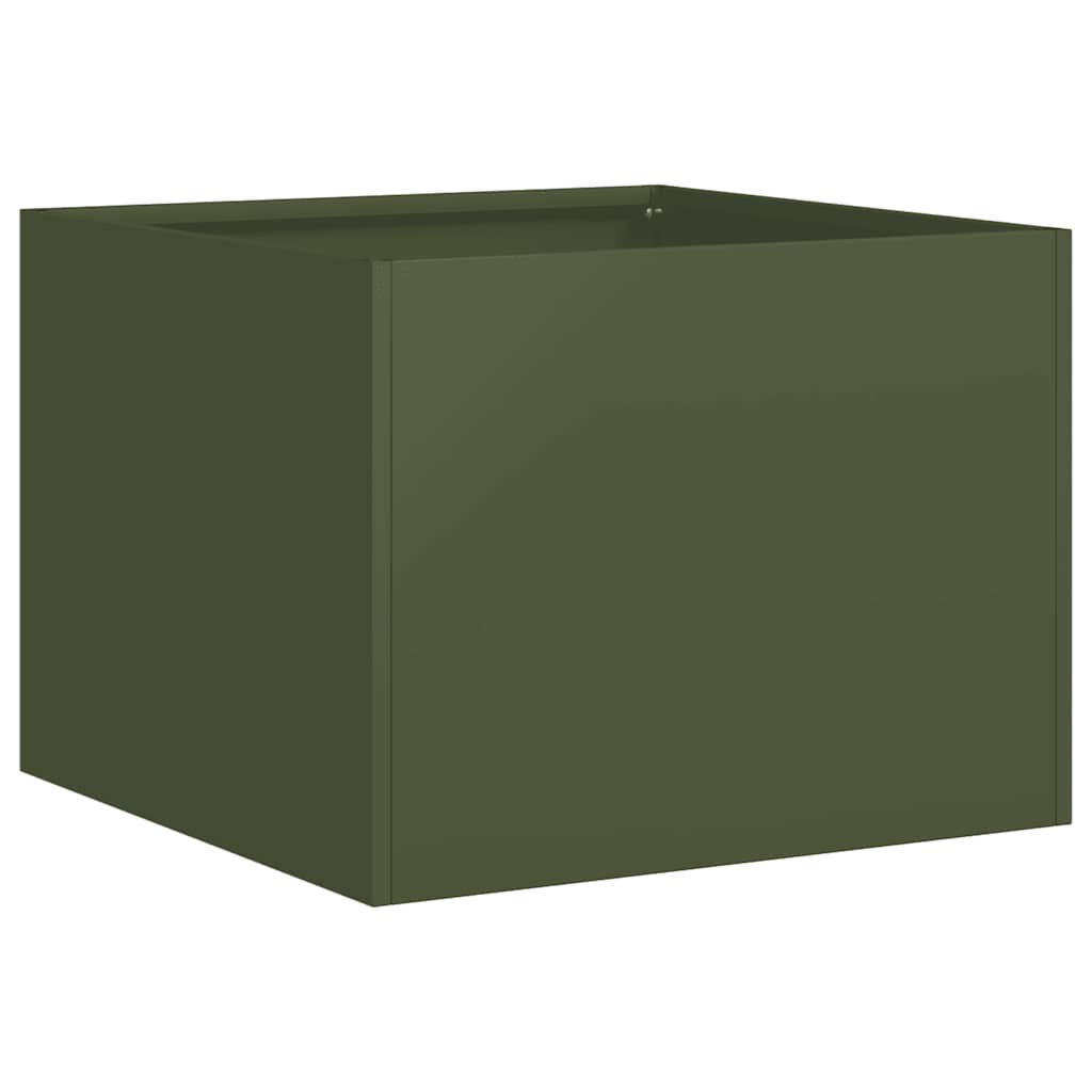 vidaXL Planter Olive Green 40x40x30 cm Steel 2