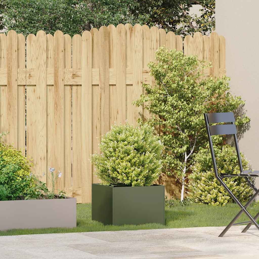 vidaXL Planter Olive Green 40x40x30 cm Steel 3