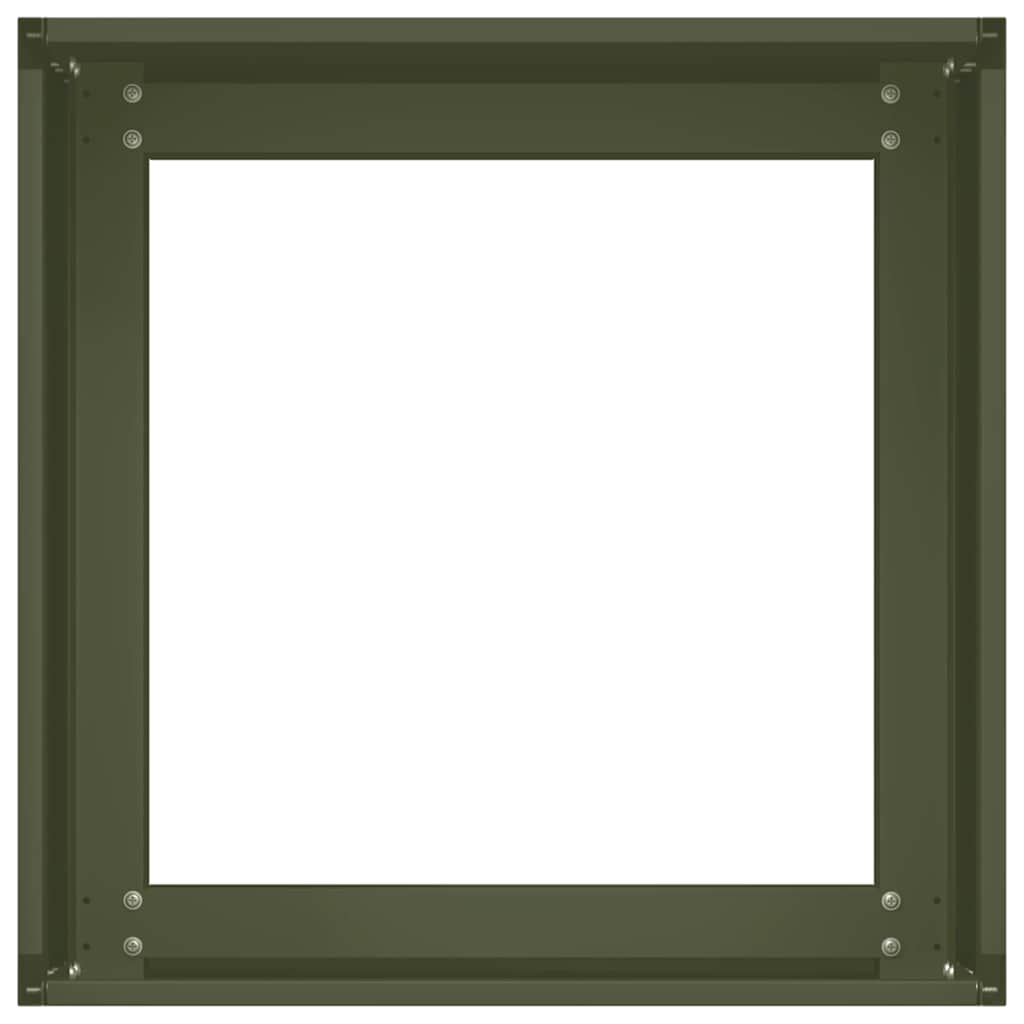 vidaXL Planter Olive Green 40x40x30 cm Steel 5