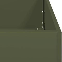 vidaXL Planter Olive Green 40x40x30 cm Steel 6