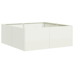 vidaXL Planter White 80x80x30 cm Steel 2