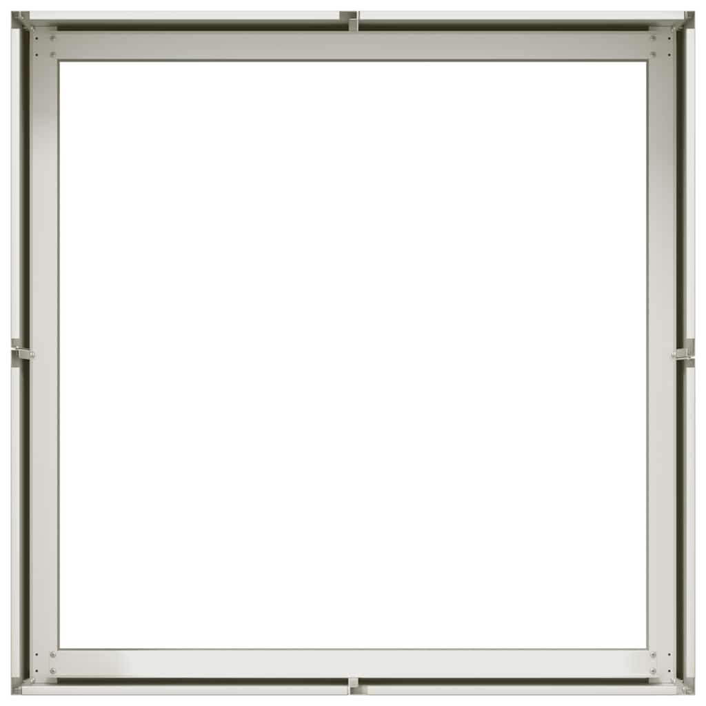 vidaXL Planter White 80x80x30 cm Steel 5