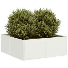vidaXL Planter White 80x80x30 cm Steel 1