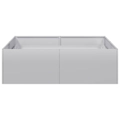 vidaXL Planter 100x100x30 cm Galvanised Steel 4
