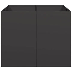 Planter 100x100x80 cm Steel Black