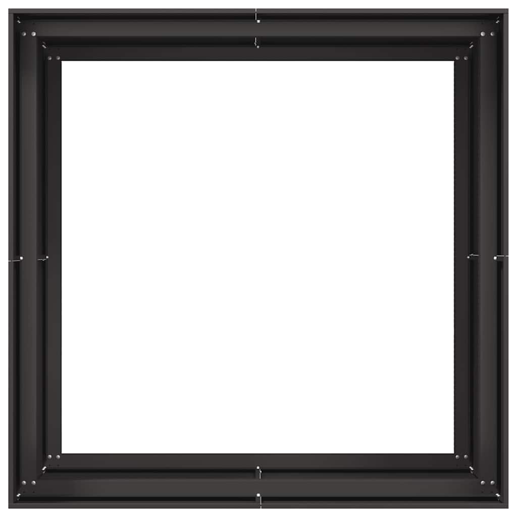 Planter 100x100x80 cm Steel Black
