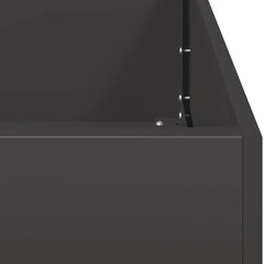 Planter 100x100x80 cm Steel Black