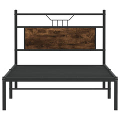 vidaXL Bed Frame without Mattress Smoked Oak 100x200 cm Engineered Wood 6
