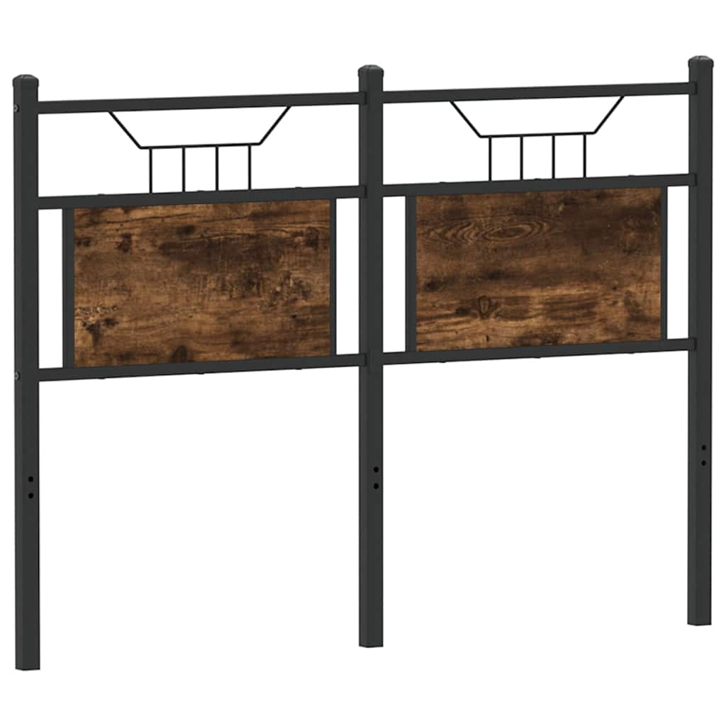 vidaXL Replace Headboard Smoked Oak 120 cm Engineered Wood and Steel 2