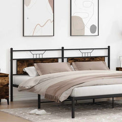 vidaXL Replace Headboard Smoked Oak 193 cm Engineered Wood and Steel 3