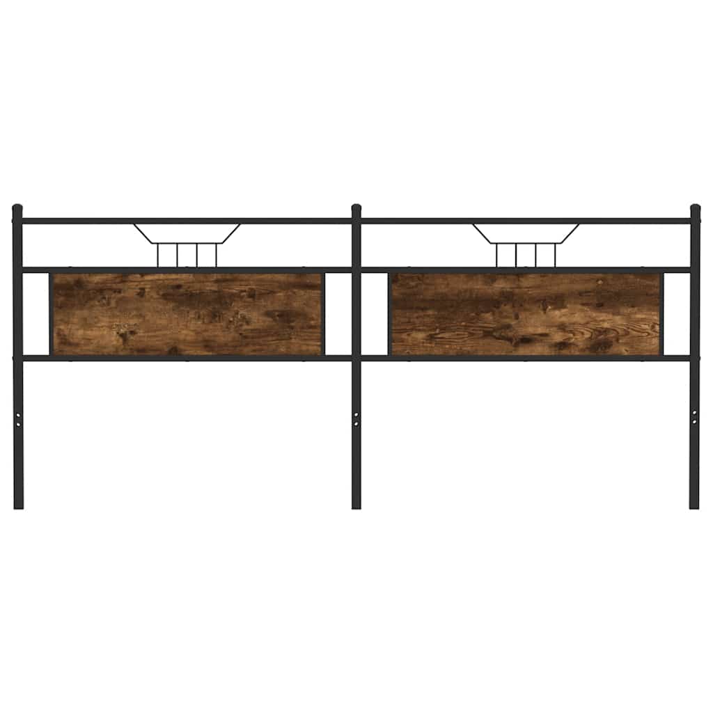 vidaXL Replace Headboard Smoked Oak 193 cm Engineered Wood and Steel 4