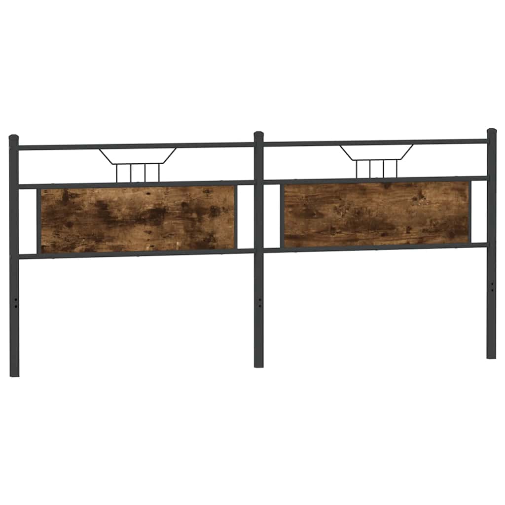 vidaXL Replace Headboard Smoked Oak 193 cm Engineered Wood and Steel 6