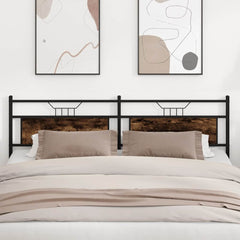 vidaXL Replace Headboard Smoked Oak 193 cm Engineered Wood and Steel 1