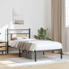 vidaXL Bed Frame without Mattress Sonoma Oak 90x200 cm Engineered Wood 4