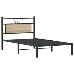 vidaXL Bed Frame without Mattress Sonoma Oak 100x190 cm Engineered Wood 5