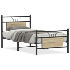 vidaXL Bed Frame without Mattress Sonoma Oak 80x200 cm Engineered Wood 2