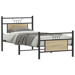 vidaXL Bed Frame without Mattress Sonoma Oak 80x200 cm Engineered Wood 1