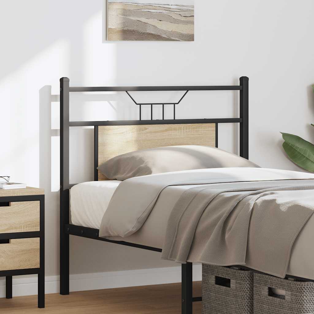 vidaXL Replace Headboard Sonoma Oak 90 cm Engineered Wood and Steel 3