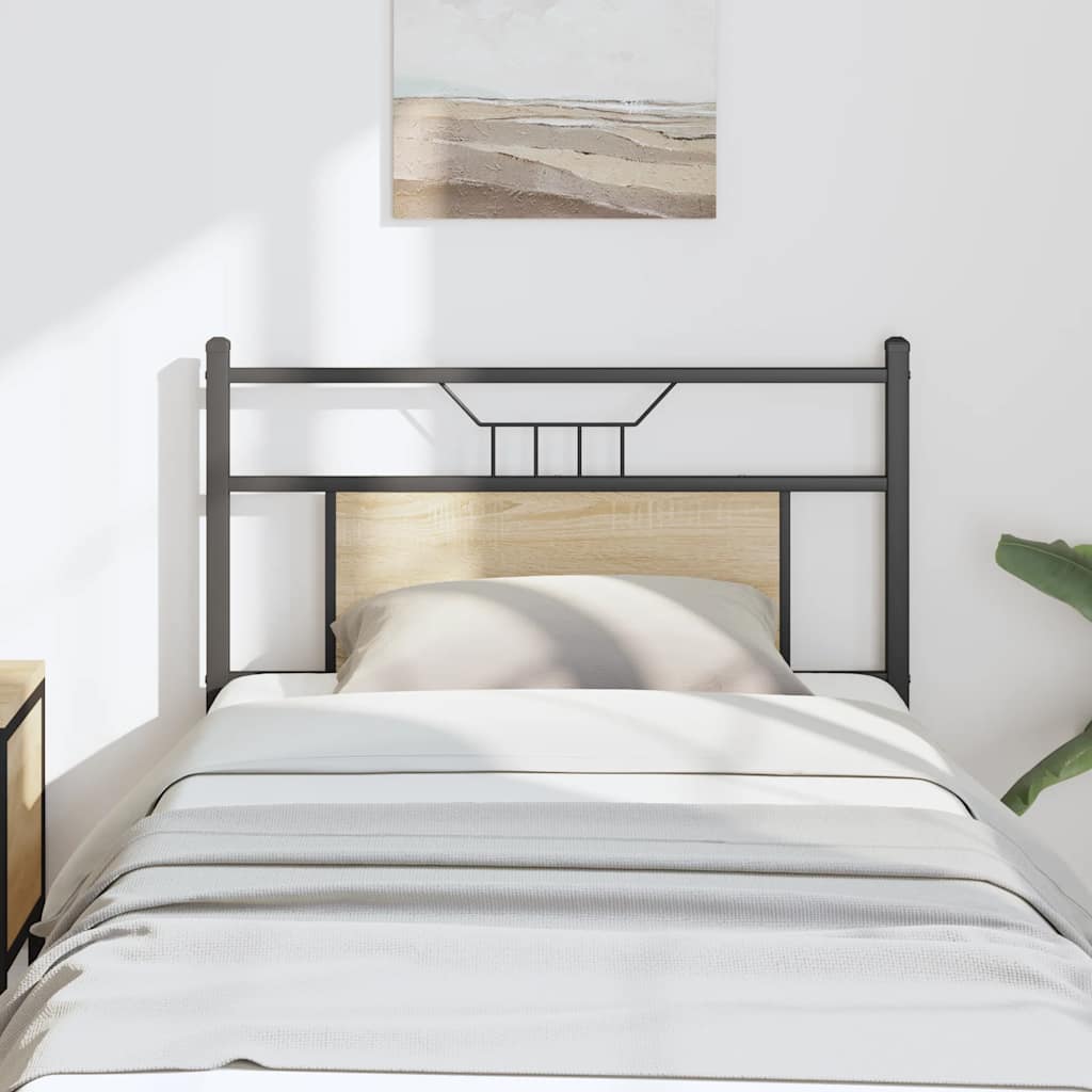 vidaXL Replace Headboard Sonoma Oak 90 cm Engineered Wood and Steel 1