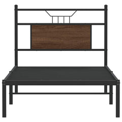 vidaXL Bed Frame without Mattress Brown Oak 90x200 cm Engineered Wood 6