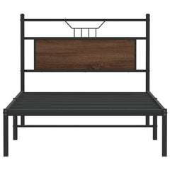 vidaXL Bed Frame without Mattress Brown Oak 100x190 cm Engineered Wood 6
