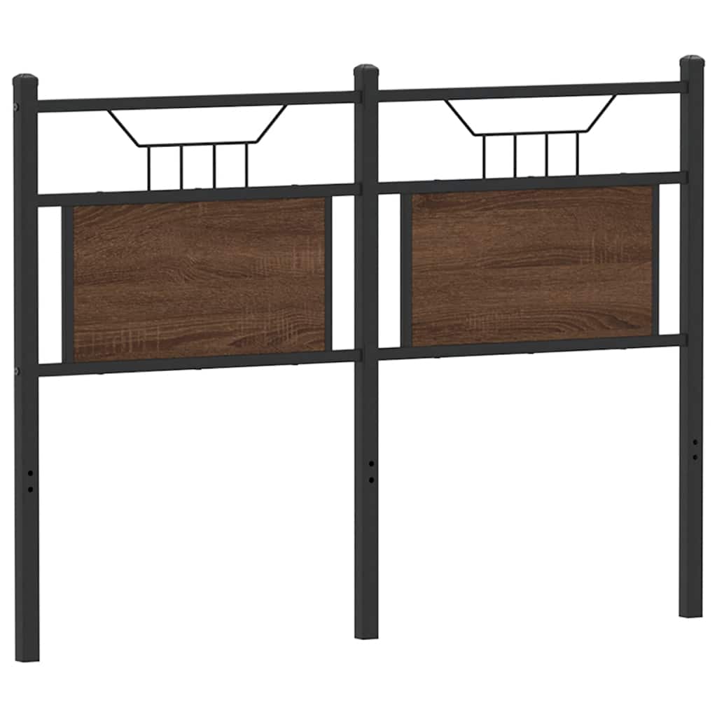 vidaXL Replace Headboard Brown Oak 120 cm Engineered Wood and Steel 2