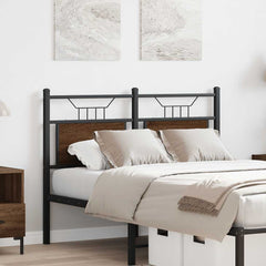 vidaXL Replace Headboard Brown Oak 120 cm Engineered Wood and Steel 3