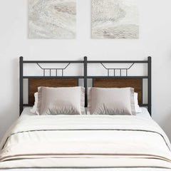 vidaXL Replace Headboard Brown Oak 120 cm Engineered Wood and Steel 1