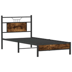 vidaXL Bed Frame without Mattress Smoked Oak 80x200 cm Engineered Wood 5