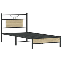 vidaXL Bed Frame without Mattress Sonoma Oak 90x200 cm Engineered Wood 5