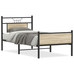vidaXL Bed Frame without Mattress Sonoma Oak 80x200 cm Engineered Wood 2