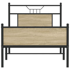 vidaXL Bed Frame without Mattress Sonoma Oak 80x200 cm Engineered Wood 6