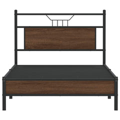 vidaXL Bed Frame without Mattress Brown Oak 100x200 cm Engineered Wood 6
