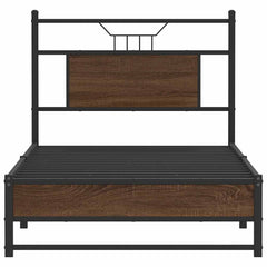 vidaXL Bed Frame without Mattress Brown Oak 80x200 cm Engineered Wood 6