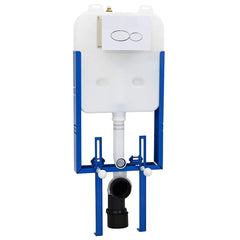vidaXL Cistern Frame Height Adjustable White 50 x 8 x 131 cm Steel 1