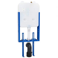vidaXL Cistern Frame Height Adjustable White 50 x 8 x 131 cm Steel 4