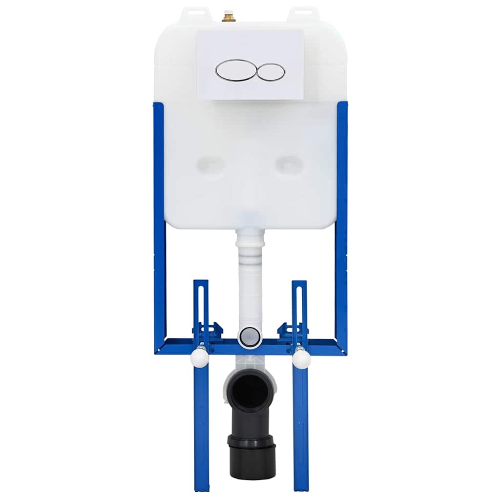 vidaXL Cistern Frame Height Adjustable White 50 x 8 x 131 cm Steel 2