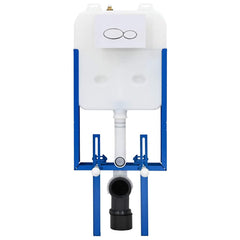 vidaXL Cistern Frame Height Adjustable White 50 x 8 x 131 cm Steel 2